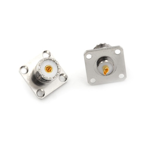 5x UHF Female SO239 Panel Chassis Mount Flange Mount Solder Cup RF Connect^lk