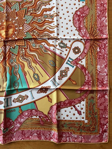 Hermès Gloria Soli Schal 100% Seide 35,5”x35,5” NEU - Bild 11 von 16