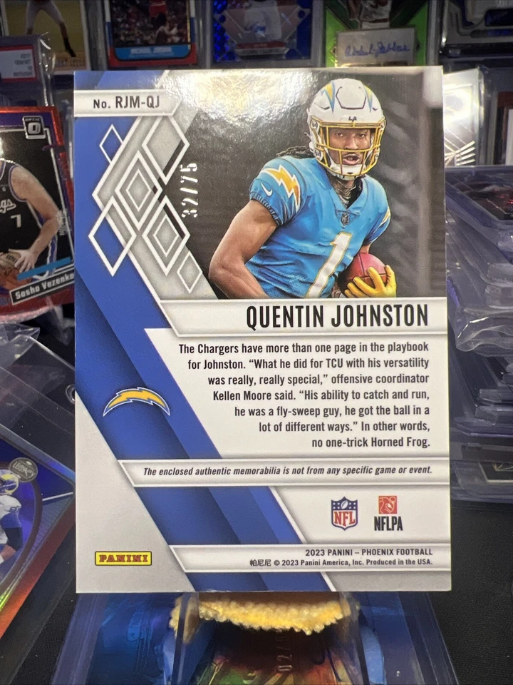 2023 Panini Phoenix - Rookie Jumbo Memorabilia Purple #RJM-QJ Quentin... - Image 4 of 4