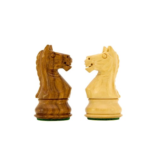 Fierce Knight SO Staunton Schachfiguren 3 cm inklusive dunklem Holzkoffer - Bild 3 von 8