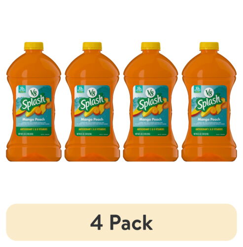 (4 pack) Mango Peach Flavored Juice Beverage, 96 fl oz Bottle
