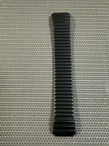 Fixoflex Speidel Men's Vintage Watch Strap 15 /20MM black Matte Elastic(R348) - Picture 2 of 6