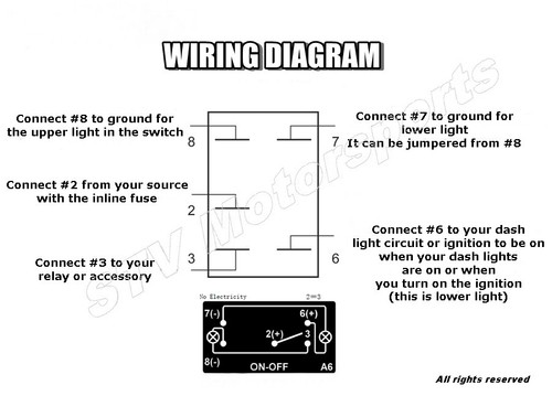 DUAL BACKLIT LED ORANGE HO HO HO ROCKER SWITCH ON/OFF ATV UTV OFF ROAD - Foto 6 di 6