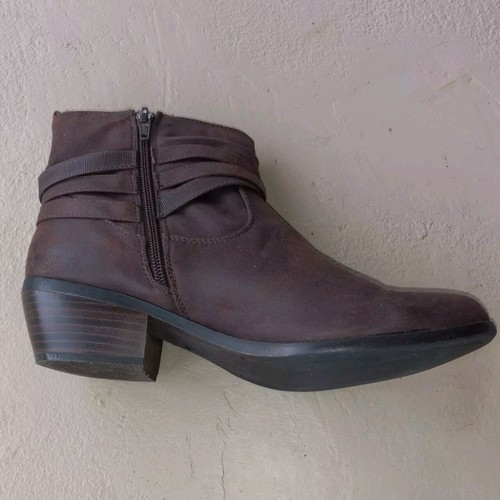 Kim Rogers Pamila Ankle Boots Faux Leather Side Zip Size 8.5m - Picture 8 of 9