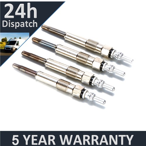 4x Diesel Heater Glow Plugs Fits Vauxhall Vivaro (Mk1) 1.9 DTI 5 YEAR