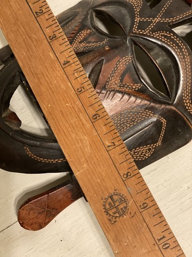 African Hand Carved Ebony Mask | Beautifully Done | Multiple Faces | Kenya 1990 - Picture 6 of 6