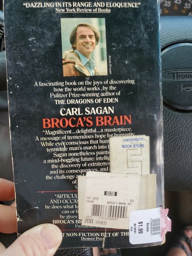 BROCA'S BRAIN: Reflections on the Romance of Science by Carl Sagan (1980 pb) - Picture 2 of 2