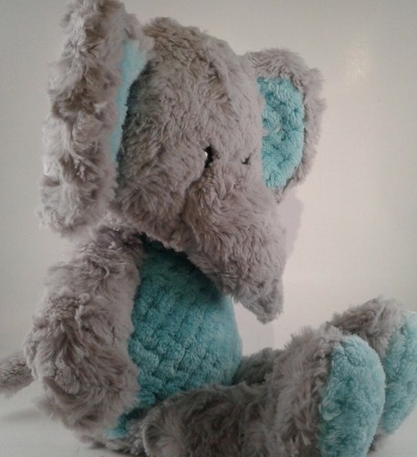 Plüschtier Elefant - Spark Create Imagine - 15 Zoll grau/aqua - knistert & klappert - Bild 11 von 12