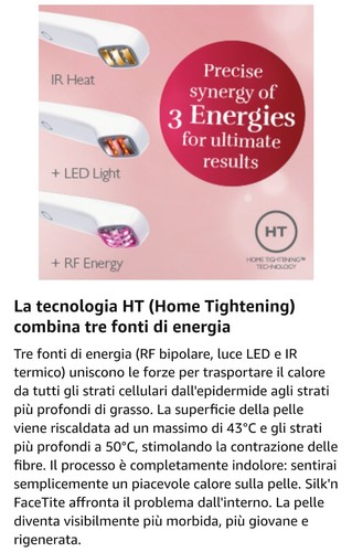✅️ Silk'n FaceTite Dispositivo Riduzione Rughe Rassodamento Pelle Gel Ialuronico - Imagen 3 de 10