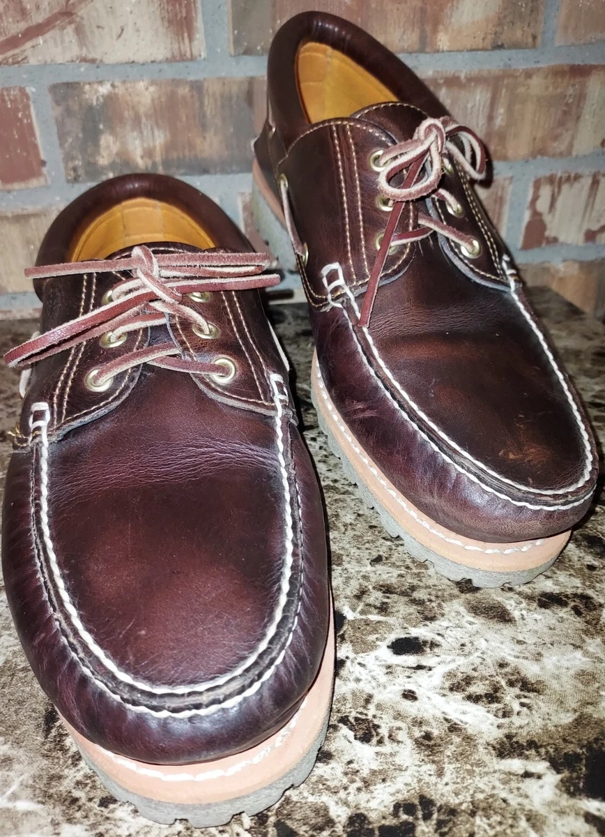 Timberland Classic Lug Sole Boat Shoe Mens sz 13 M 3-Eyelet Brown Heritage 6500A