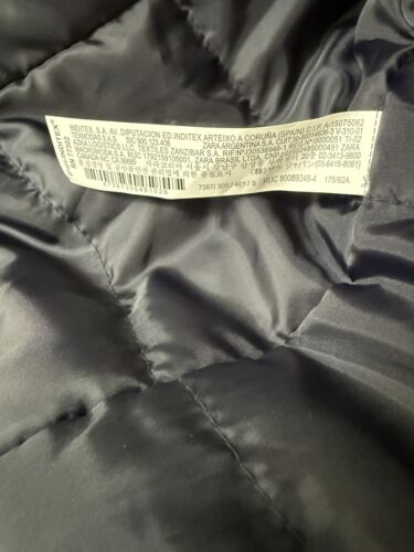 ZARA Man Navy Long Over Coat Small - Picture 9 of 9