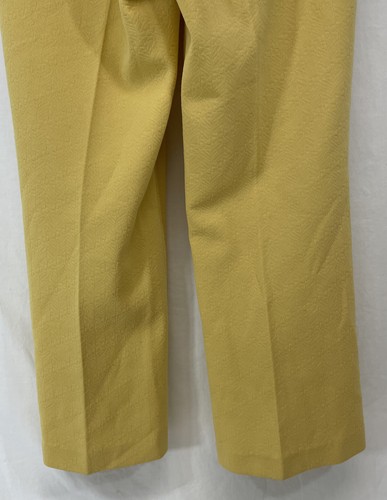 Vintage Beau Legs by Curlee Retro 60-70er strukturierte Hose senfgelb Gr. 32"X28,5" - Bild 10 von 12