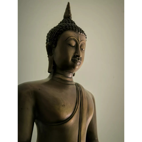 Brass Buddha Statue Micrad 90 From Thai Temple Wat Traimit Edition Of King Rama9 - Picture 3 of 7