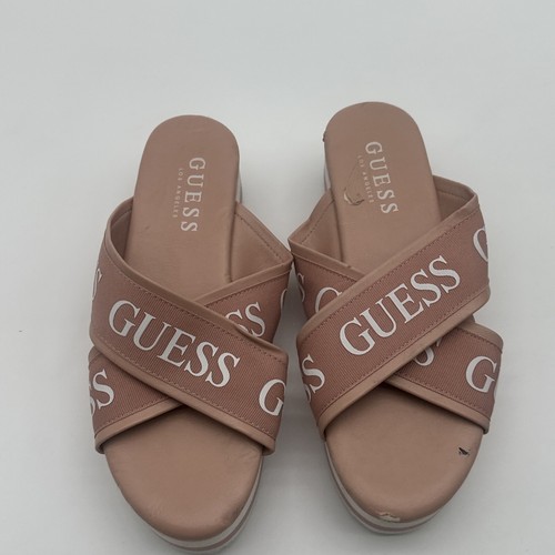 Guess Los Angeles Platform Slide Sandalo Rosa GFMOXI 5.5 - Usato... - Foto 14 di 20