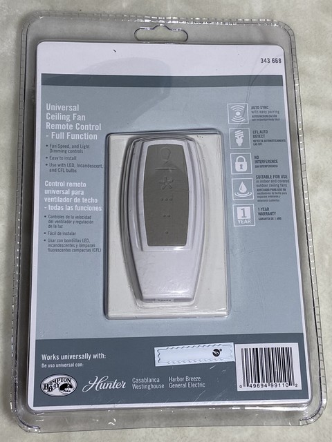 Hampton Bay Hunter Universal 3 Sd Ceiling Fan Light Remote Control 99110 For Hampton Bay Hunter Universal 3 Sd, Hampton Bay Ceiling Fan Remote Dimmer Not Working