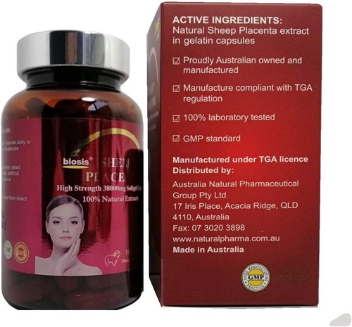 Biosis Sheep Placenta 38000mg x 100 Softgel Capsules Exp 07/2026 - Picture 3 of 7