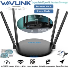 Wavlink AC1200 WiFi5 Router WiFi Range Booster Repeater Gigabit Router Dual Band