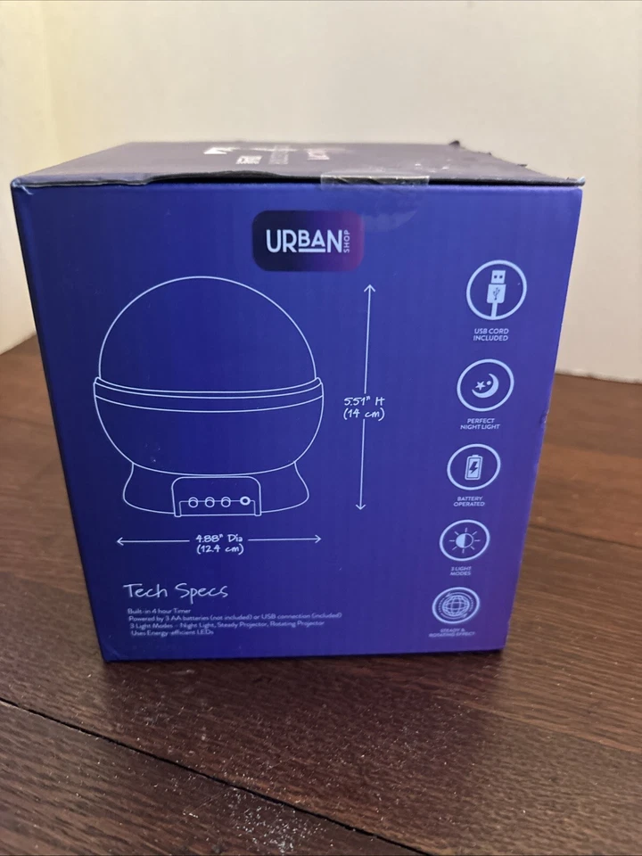 Urban Shop UNICORN LED PROJECTOR, Color Effects, Rotating, Timer, New In Box - Image 2 of 4