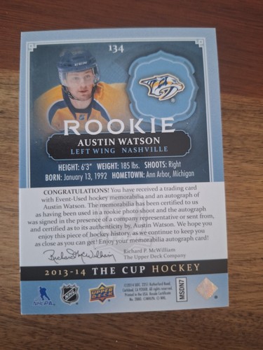 Tarjetas de hockey usadas en juegos The Cup 2013-14 Rookies - Upper Deck UD - Imagen 11 de 141