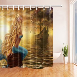 Unicorn and cat Shower Curtain Bathroom Waterproof Fabric & 12hooks 71*71inches Unicorn and cat Shower Curtain Bathroom Waterproof Fabric & 12hooks 71*71inches