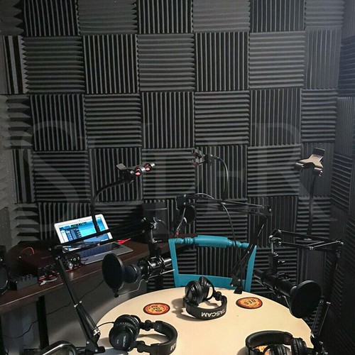 Acoustic Foam Self Adhesive Studio Sound Absorption Proofing Panel Wedge 2.5cm - Picture 12 of 12