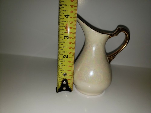 Jarra crema vintage pequeña de perlas de oro sin marcar - Imagen 7 de 7