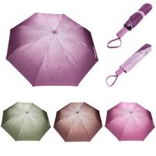 Portable Raindrop Design Automatic Umbrella Windproof Anti-UV Folding Parasol