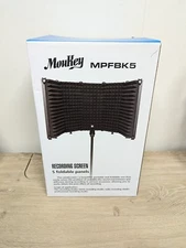 Moukey Microphone Isolation Shield Foldable Mic Shield w Triple Sound Insulation