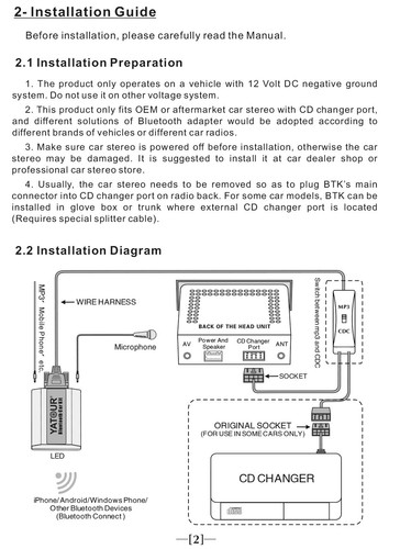 Yatour BTK Bluetooth Car Kit Music CD Changer For 17Pin Round Plug BMW Radio - Bild 15 von 24