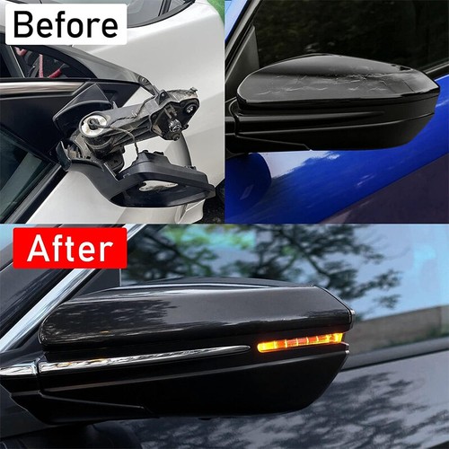 Driver Left Side Mirror Cap Cover Black for Honda Civic 2016 2017 2018 2019 20 - Picture 3 of 13