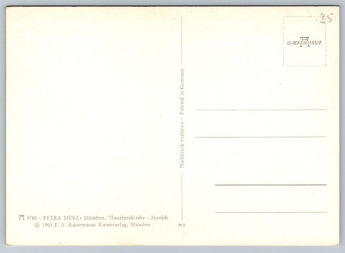 Postal Arte Petra Moll Alemania c1963 Munich Teatro Iglesia 6R - Imagen 2 de 2