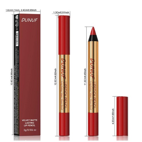 Lápiz labial antiadherente de 6 colores fácil de colorear mate brillo labial de larga duración^ - Imagen 15 de 26
