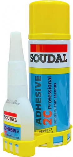Soudal 2C Professional Super Adhesive Glue Kit 50G Cyano & 200Ml Activator - Picture 4 of 12