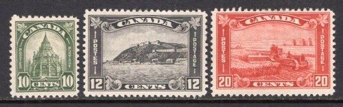 Canada 1930 Pictorials 10c-20c 3 Values Mint H #173-175 CV82.50