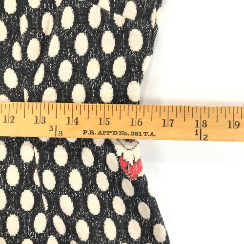 Abito a maglia Louie et Lucie donna XL nero beige rosso a pois manica corta - Foto 7 di 8