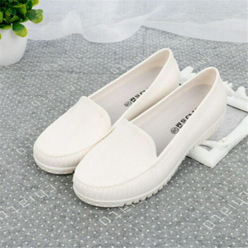 Womens Fall Casual Loafers Work Shoes Non-slip Nurse Solid Color Wearproof Flats - Picture 13 of 21
