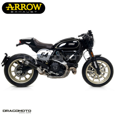 ドゥカティスクランブラーARROW アロー Exhaust Muffler Exhausts Arrow Pro Race Black Ducati Scrambler 1100 2018