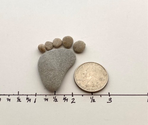 Barfuß Fußabdruck Felsen Natur Strand Stein Kiesel Kunst Handwerk Baby Rahmen F3 USA - Bild 6 von 10