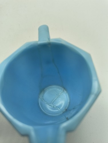 Vintage Green Glass Blue Yellow Akro Agate Toy Tea Set Dish Teapot Lot Of 21 Pcs - Picture 17 of 17