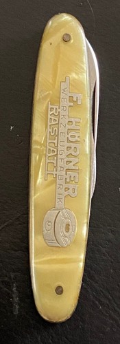 • Hübsches altes Messer Werbe Taschenmesser F. Hörner Rastatt Werkzeugfabrik