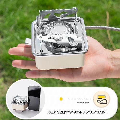 Outdoor Mini Small Square Stove Gas Stove Portable Camp^ Folding Stove U1O9 H6D1 - Picture 4 of 14