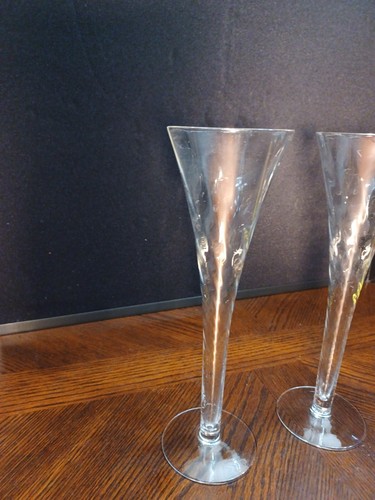 VINTAGE HOLLOW STEM 10" CHAMPAGNE FLUTES GLASSES - SET OF 2 - Bild 6 von 8