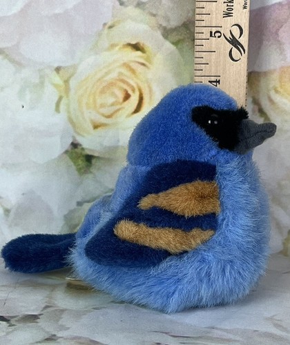 K & M International Audubon Society Bird Blue Plush Grosbeak Works CHIRPS 2002 - Picture 10 of 11