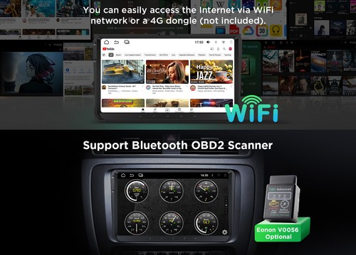 CAM+OBD+VWA13 Car Radio Stereo Carplay Android Auto 13 WiFi For VW RCD330 RCD360 - Picture 16 of 23