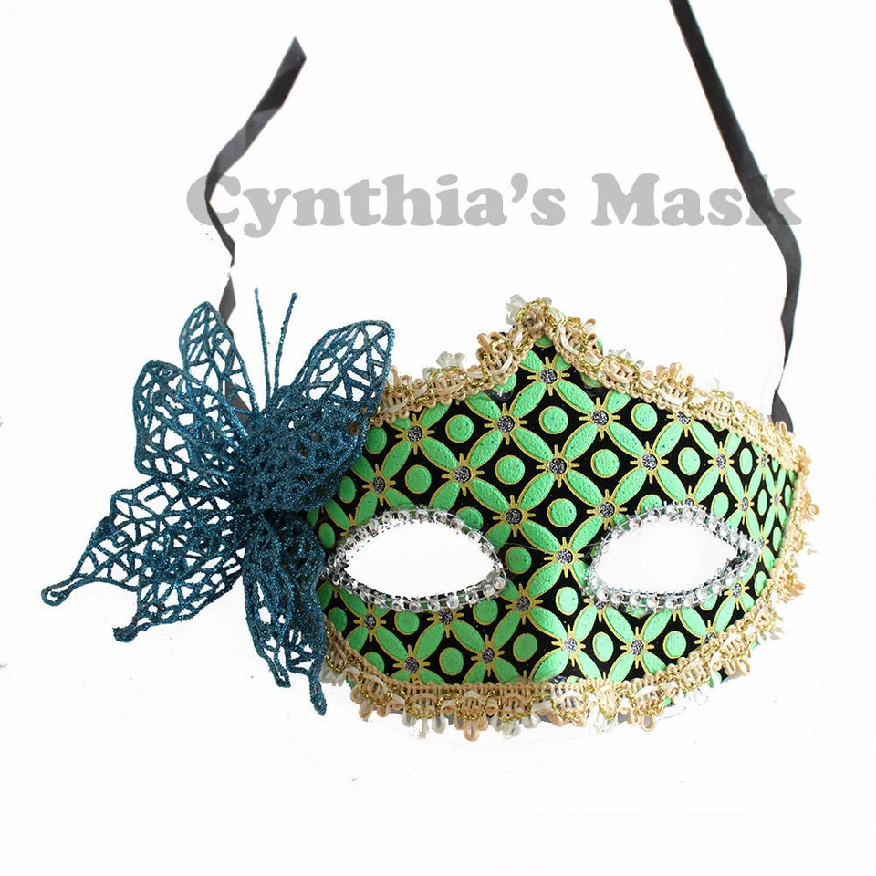 Máscara de Mascarada Veneciana con Estrás y Mariposa Fiesta Baile de graduación Disfraz de Halloween Foto 3 de 4