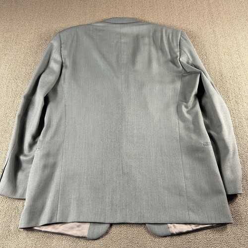 MANI Giorgio Armani Men's Virgin Wool Sport Coat Blazer Green Size 46L - Picture 12 of 15