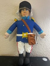 Three 3 Stooges Moe Stuffed Animal 16" Plush Collectible Soldier with Club Tag