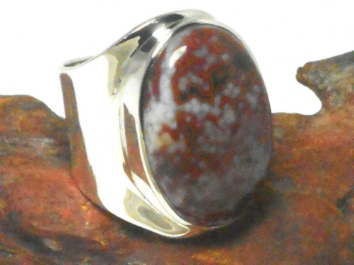 ANILLO ajustable Ocean JASPE Plata Esterlina 925 - ¡En caja de regalo! - Imagen 2 de 6
