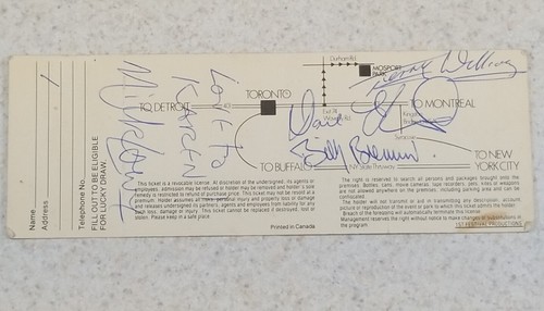 HEATWAVE Rock Festival 1980 Ontario Ticket Dave Edmunds w/other Autographs - Picture 4 of 6