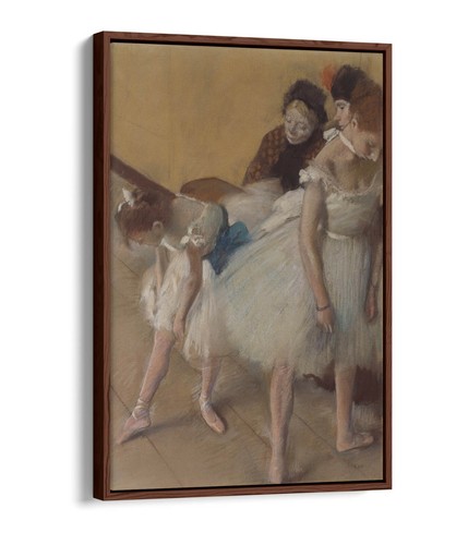 EDGAR DEGAS, DANCE EXAMINATION -FLOATER EFFECT FRAMED CANVAS ART PRINT- WHITE - Picture 10 of 12